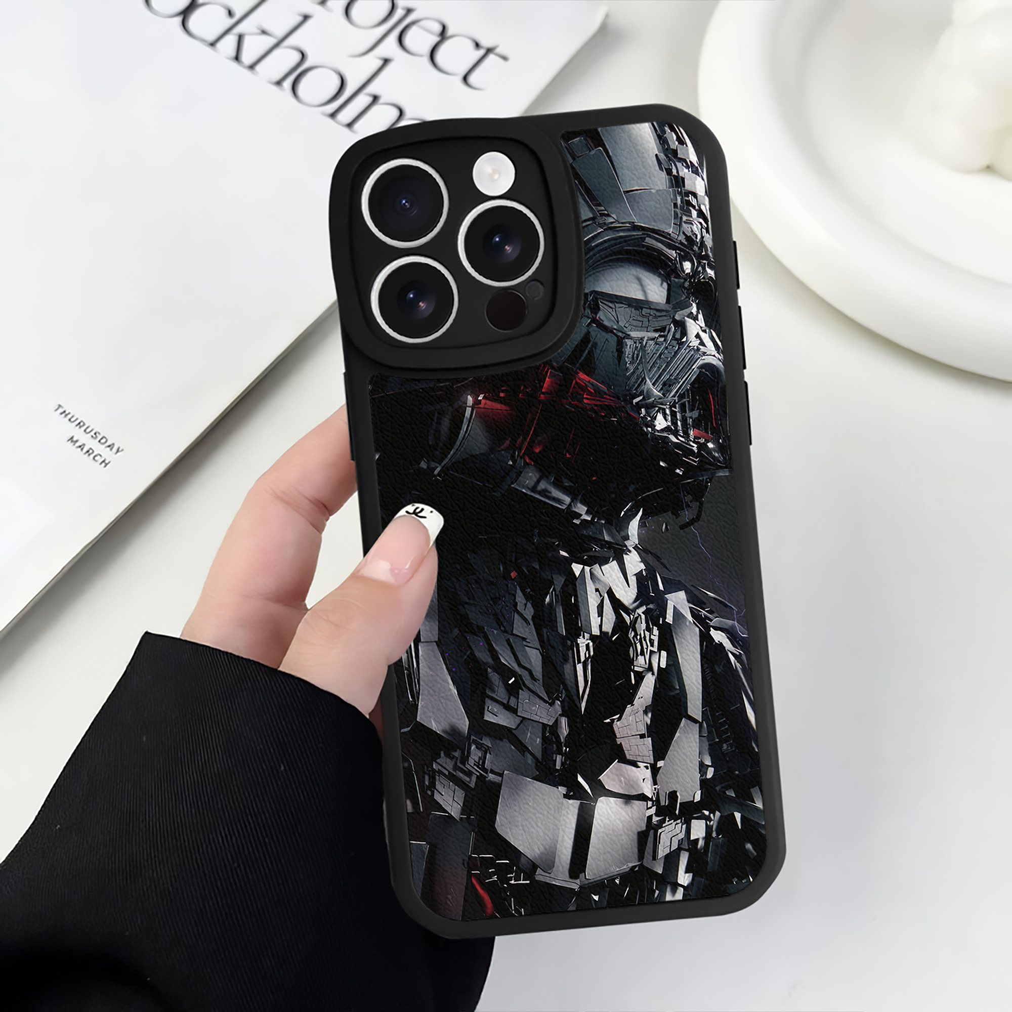 （画像用） スター・ウォーズ Star Wars 【iPhone 16シリーズ対応】シリコンスマホケース（レザー調） 材質：シリコン